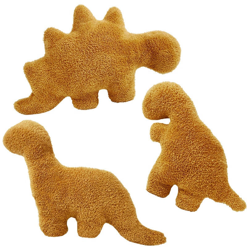 Isaacalyx 3 Pack Dino Nugget Pillow Plush Soft Dinosaur Chicken Nuggets Pillow for Birthday Gifts Dinosaur Theme Party Decorations - Image 2