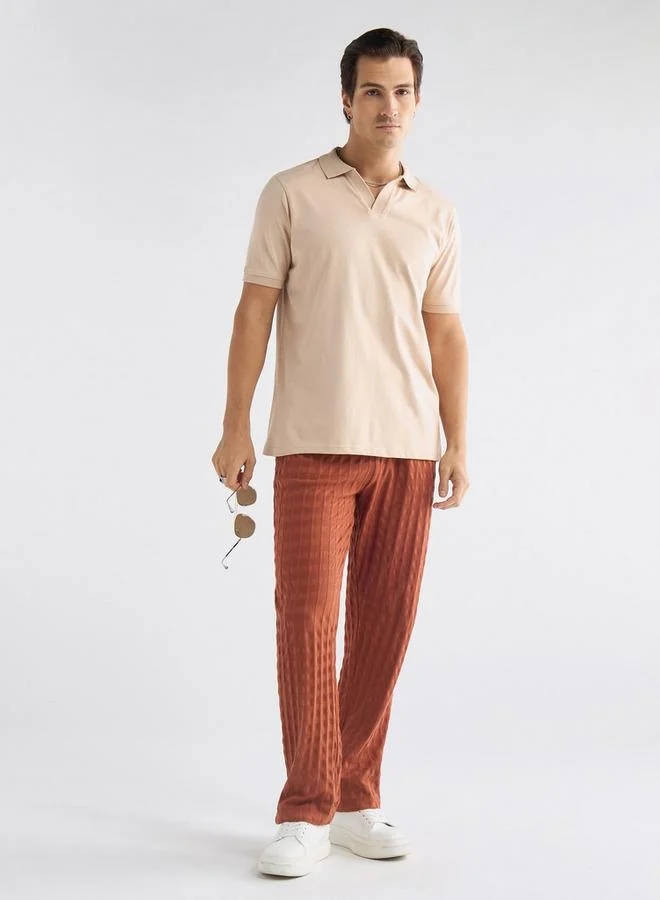 Splash FAV Solid Polo T-shirt with Short Sleeves