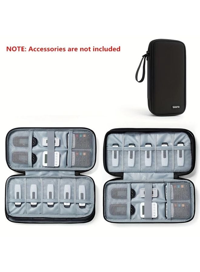Grey 22 Slot USB Flash Drive Organizer Case Durable Polyester Storage Bag For Home Office - Image 5