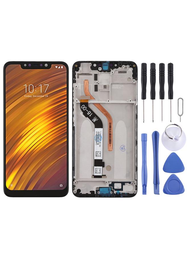 erorex Replacement TFT LCD Screen for Xiaomi Pocophone F1 Digitizer Full Assembly with Frame Black - Image 1
