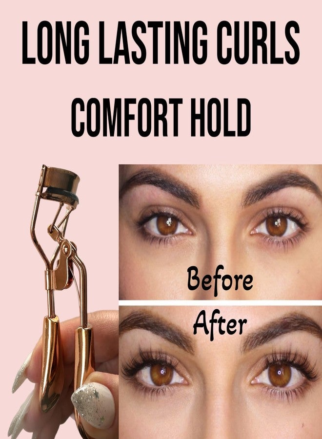 ALAZCO Professional Eyelash Curler Long Lasting Lifted Eyelashes Ergonomic Comfort Hold Perfect Curls in Seconds (x2 Rose Gold) - Image 2