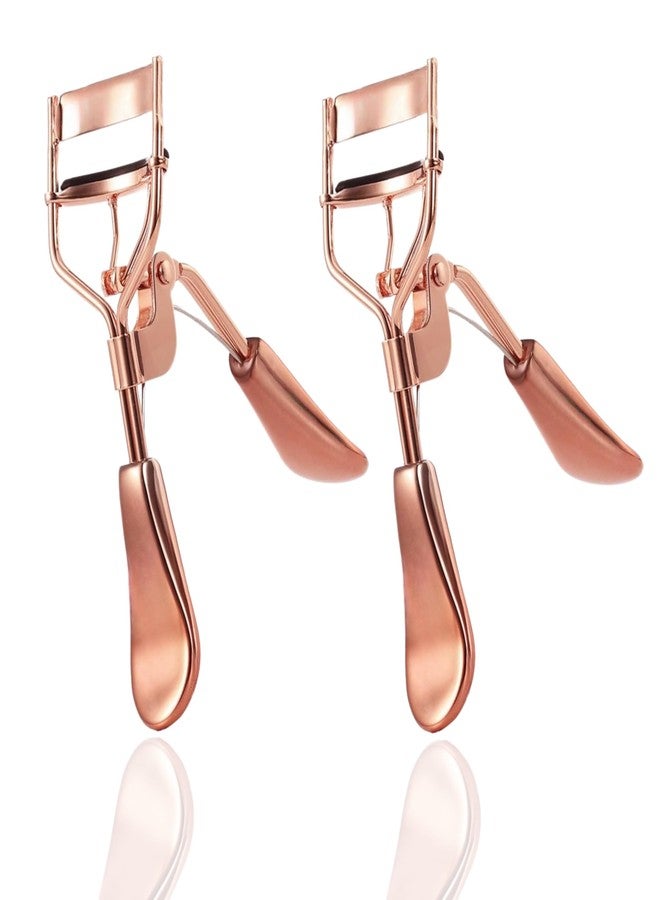 ALAZCO Professional Eyelash Curler Long Lasting Lifted Eyelashes Ergonomic Comfort Hold Perfect Curls in Seconds (x2 Rose Gold) - Image 1