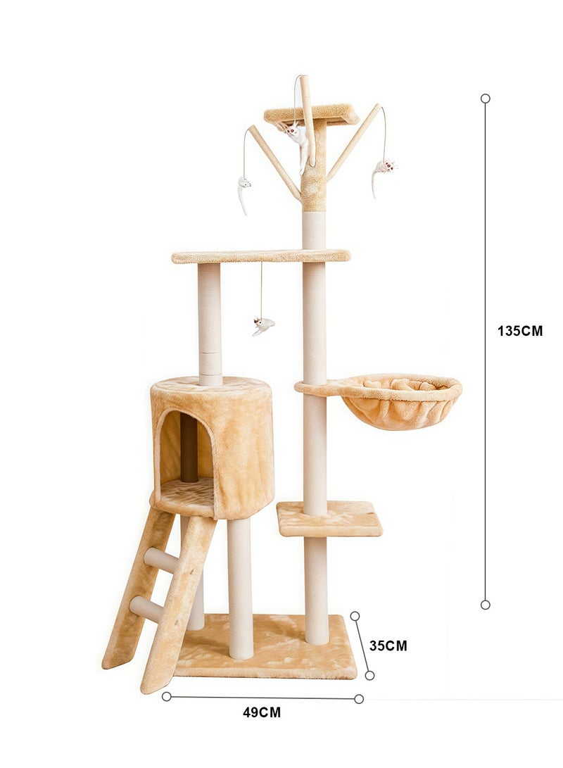 Kidle Cat Tree Cat Climbing Frame Cat Scratching Post Cat House Cat Toys - Image 2