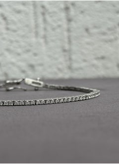 Tennis Bracelet - Sterling Silver 925 with Sparkling Zircon Stones - Plated Rhodium White Gold 18K - pzsku/ZED3C7B9B8EC856659B37Z/45/_/1735861154/0169d0e9-adc8-447c-a963-434e0426ea57