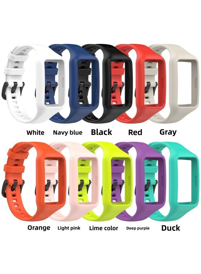 Loquat Suitable For Huawei Bracelet 6/7 One-piece Strap Glory Bracelet 6/7 One-piece All-inclusive Strap-Color:Lime Color  - Image 3