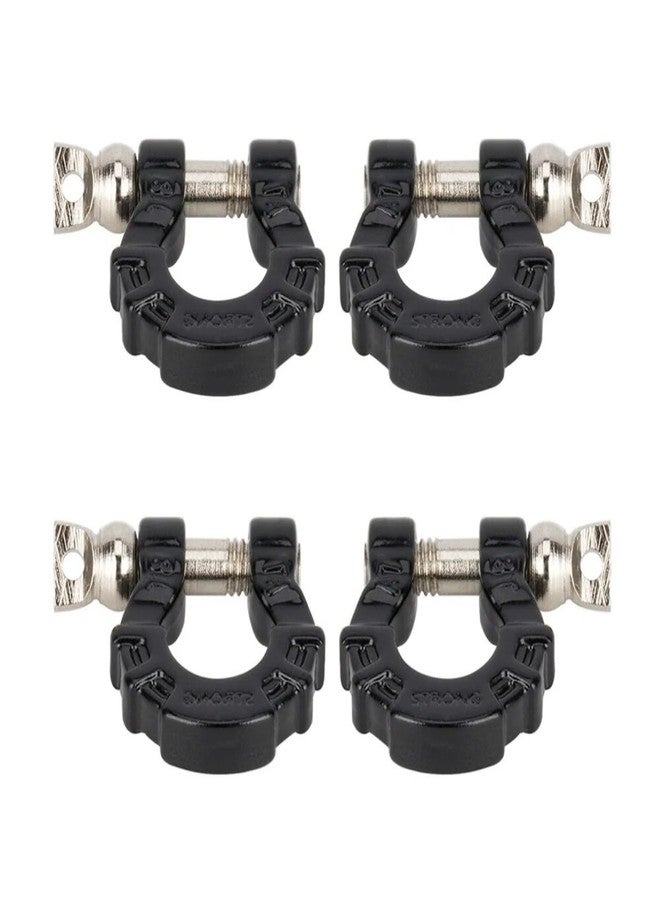 4 قطع من حلقات السحب المعدنية، مشبك مقطورة RC لسيارات الزحف بمقياس 1/10 SCX10 CC01 D90 D110 TF2 TRX-4 (أسود) - Image 1