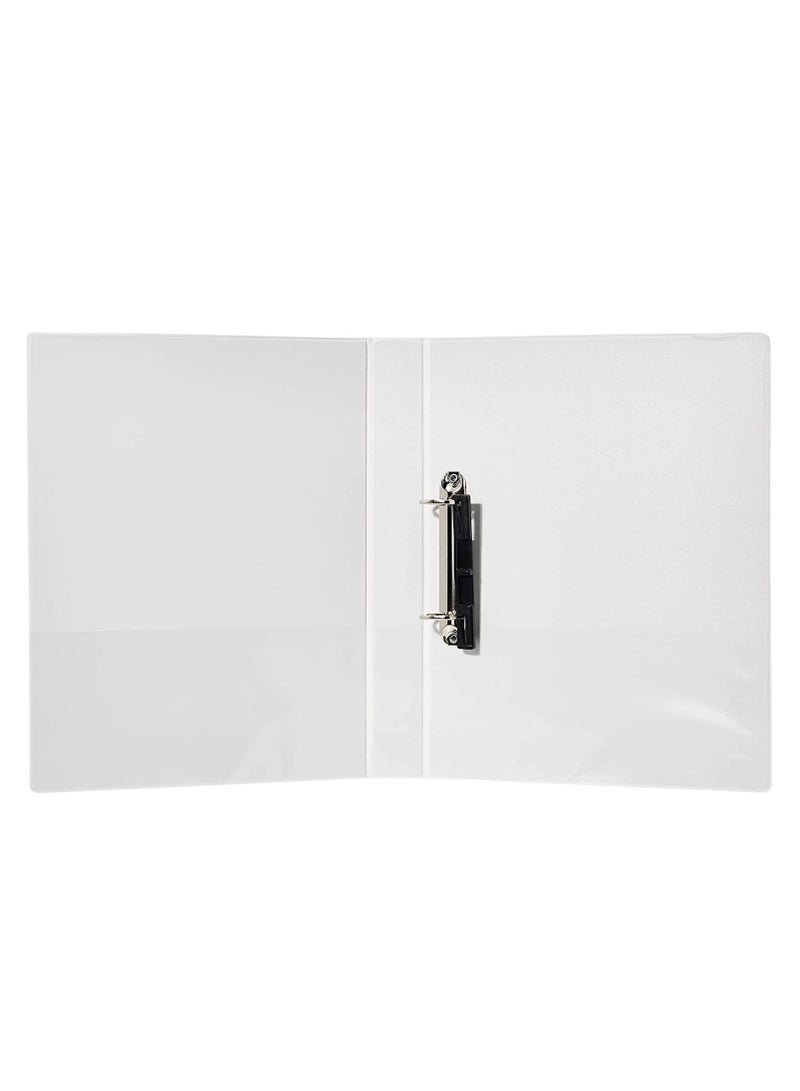 Deli 10-Piece Ring Binder White Two Rings 1Inch Wide  - Image 5