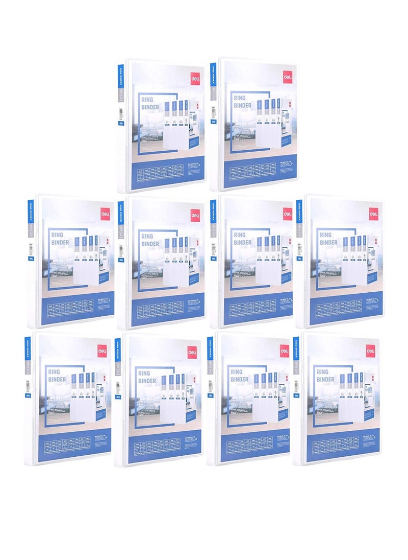 10-Piece Ring Binder White Two Rings 1Inch Wide - pzsku/ZED3C8D2546B036924AE9Z/45/_/1653634507/94c6786b-fca1-4a66-b4c7-7388045a1e1f