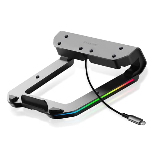 LAPCARE Legend Aluminium Alloy Tabletop RGB Laptop Stand, Space Grey - Image 1