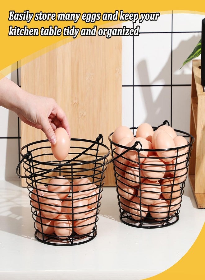 Tandefio 8 Pcs 8" Egg Basket for Storage Collecting Carrying and Transporting Chicken and Duck Eggs, Farm Grade Wire Storage Basket - Image 4