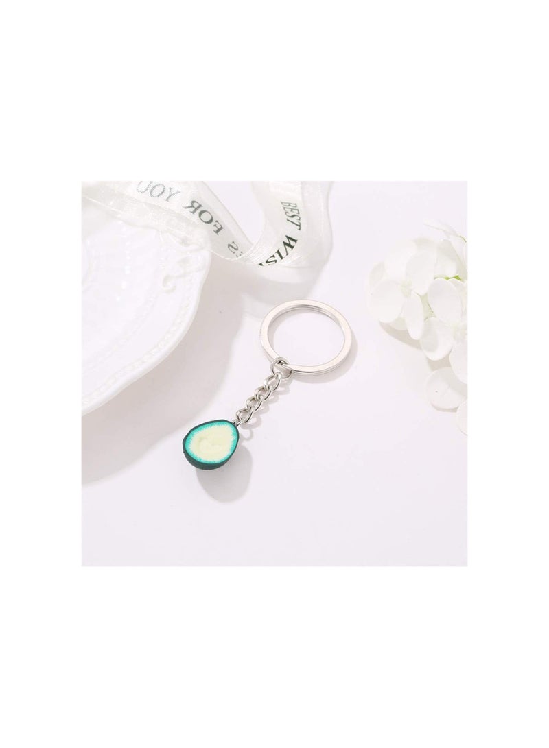 GGOOT 4Pcs Avocado Keychain, Cute Heart Shaped Avocado Keychain Set for Bestfriends and Couples for All Occasions - Image 3