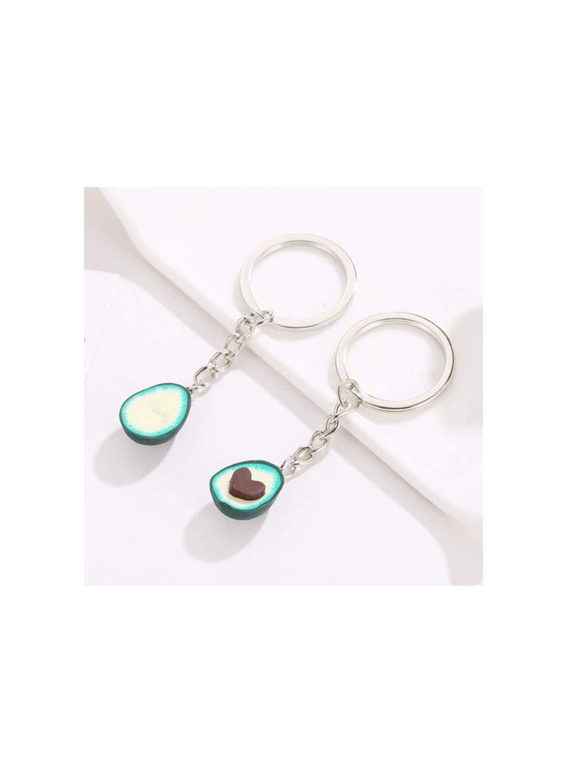 GGOOT 4Pcs Avocado Keychain, Cute Heart Shaped Avocado Keychain Set for Bestfriends and Couples for All Occasions - Image 4