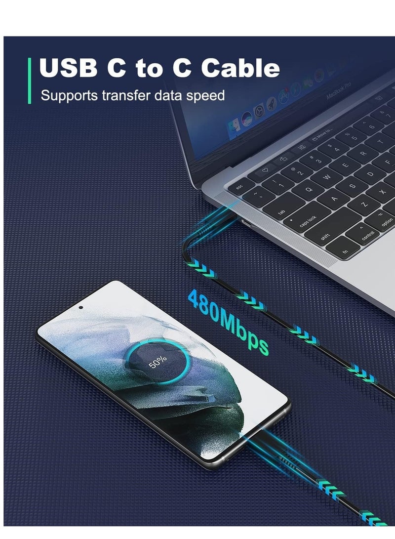 شاحن سريع 25 وات لهاتف Samsung Galaxy S22، S22Ultra، S22+، S21، S20، A32، A33، A53، A73، قابس شاحن USB C فائق السرعة مع كابل شحن من النوع C بطول 1.5 متر - Image 5