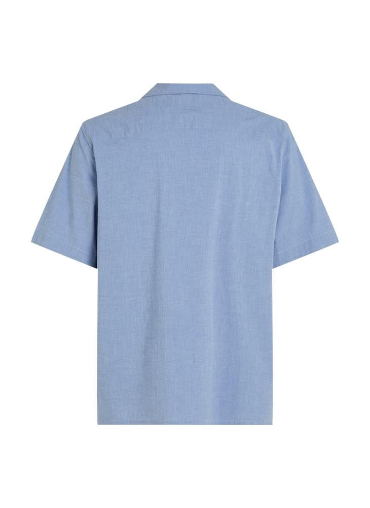 CALVIN KLEIN - Chambray Cuban Short Sleeve Shirt - Image 1