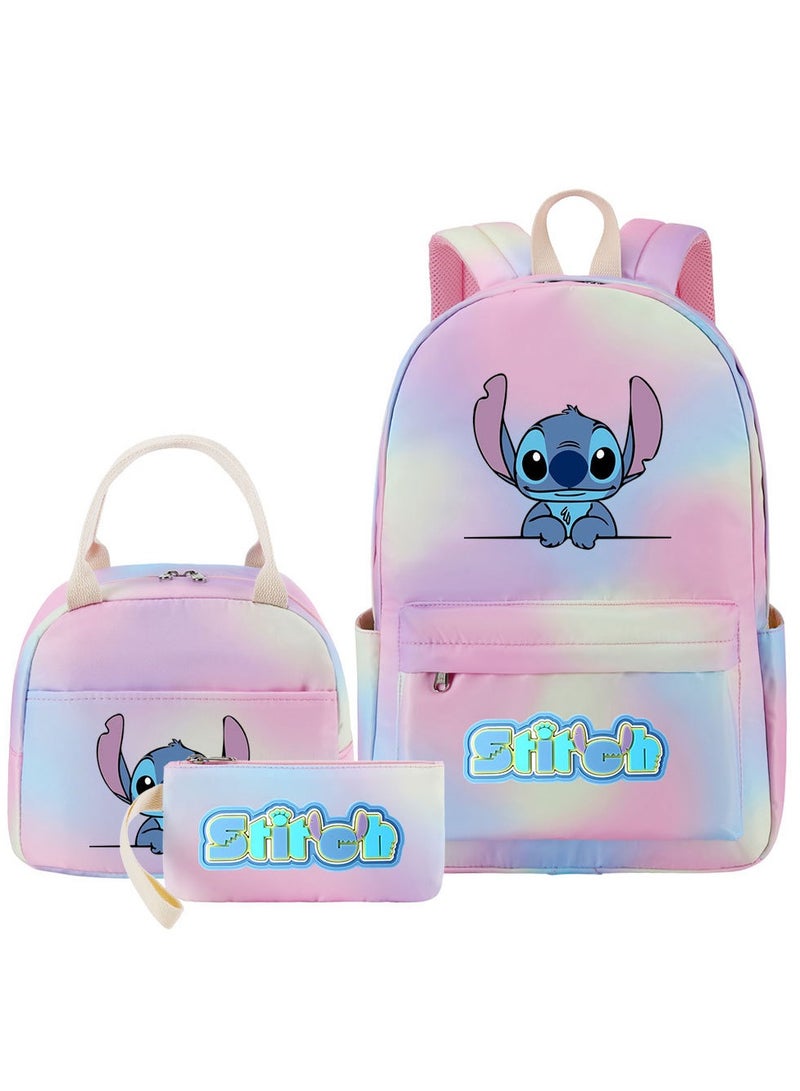 STITCH Stitch Printed Three Piece Set Backpack