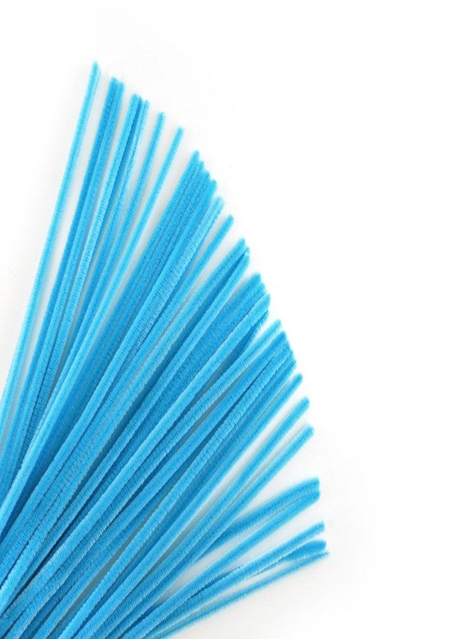 Multicraft Imports Krafty Kids GC024-G Chenille Stems (40 Pack), 6mm by 12", Light Blue - Image 2