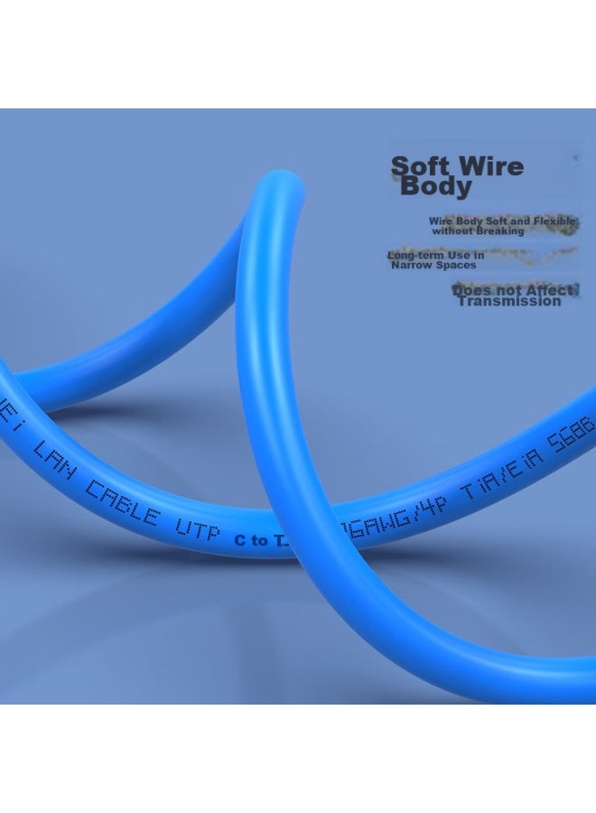 Shengwei Cat5e Pure Copper Ethernet Cable, 100mbps, 3 Meters, Blue, High-speed Computer Broadband Router Network Patch Cord, Lc-2030c - Image 4