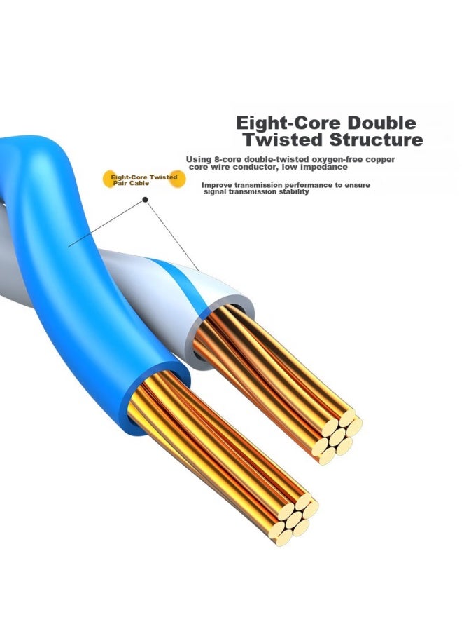 Shengwei Cat5e Pure Copper Ethernet Cable, 100mbps, 3 Meters, Blue, High-speed Computer Broadband Router Network Patch Cord, Lc-2030c - Image 3
