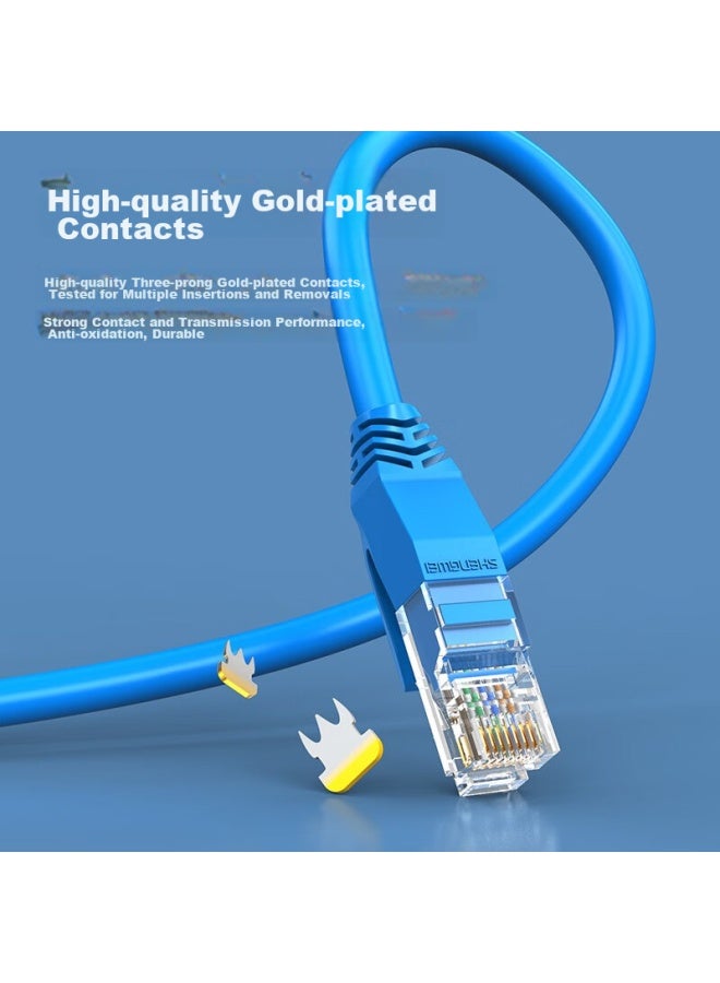 Shengwei Cat5e Pure Copper Ethernet Cable, 100mbps, 3 Meters, Blue, High-speed Computer Broadband Router Network Patch Cord, Lc-2030c - Image 2