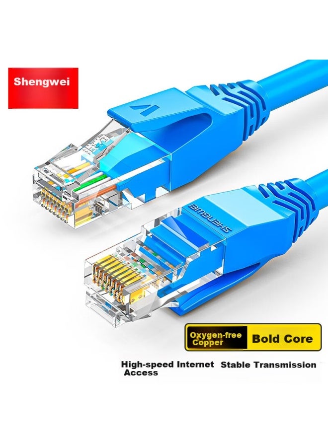 Shengwei Cat5e Pure Copper Ethernet Cable, 100mbps, 3 Meters, Blue, High-speed Computer Broadband Router Network Patch Cord, Lc-2030c - Image 1