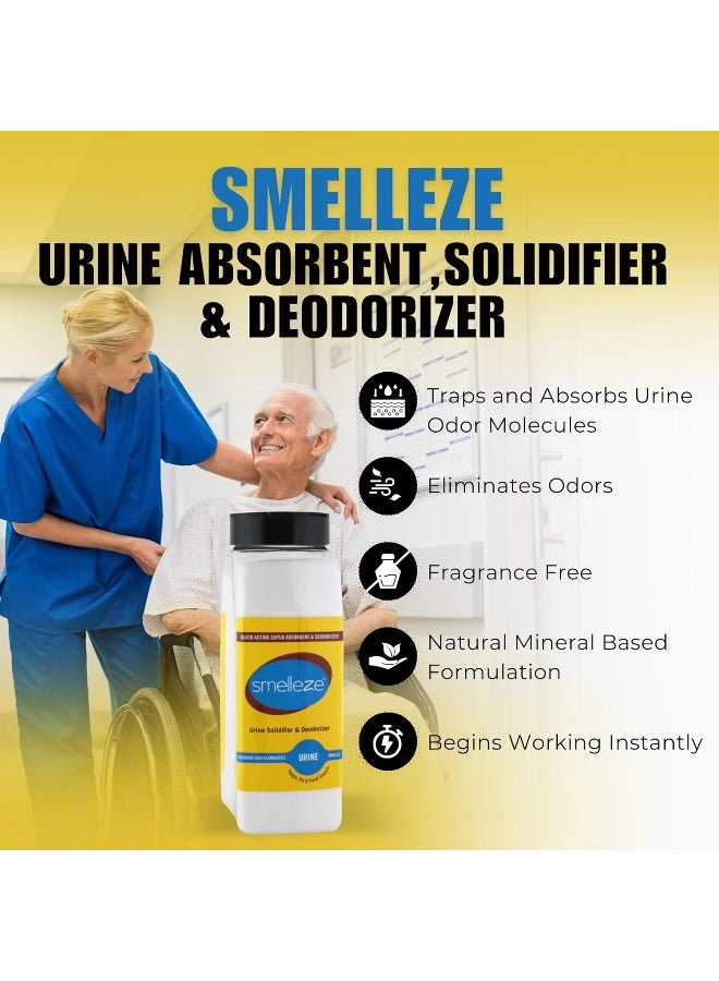 SMELLEZE مسحوق SMELLEZE لامتصاص البول وهلام البراز - مزيل الروائح للحمامات المحمولة، والمراحيض، وبوتي الحيوانات الأليفة - 2 رطل - Image 3