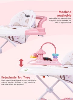 Bulba Baby Walker With Rocker for Baby, Kids Walker with Three Adjustable Height Foot Mat Canopy Musical Toy Bar Activity Walker for Toddlers Kids Walker for Baby Boy Girl 6-18months Pink - pzsku/ZED3CE6A81A28C6DA110BZ/45/_/1728126567/c1cf63fa-5a48-4358-bd12-c28897a310ca