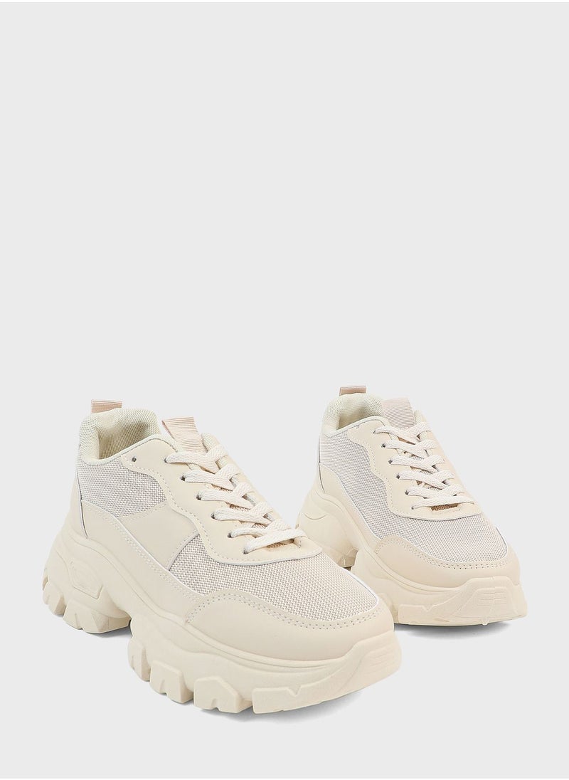 Ardene Lace Up Low Top Sneakers  - Image 2