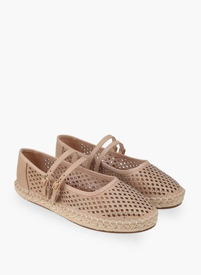 ببرمنة Women Embellished Espadrille Mary Jane Shoes