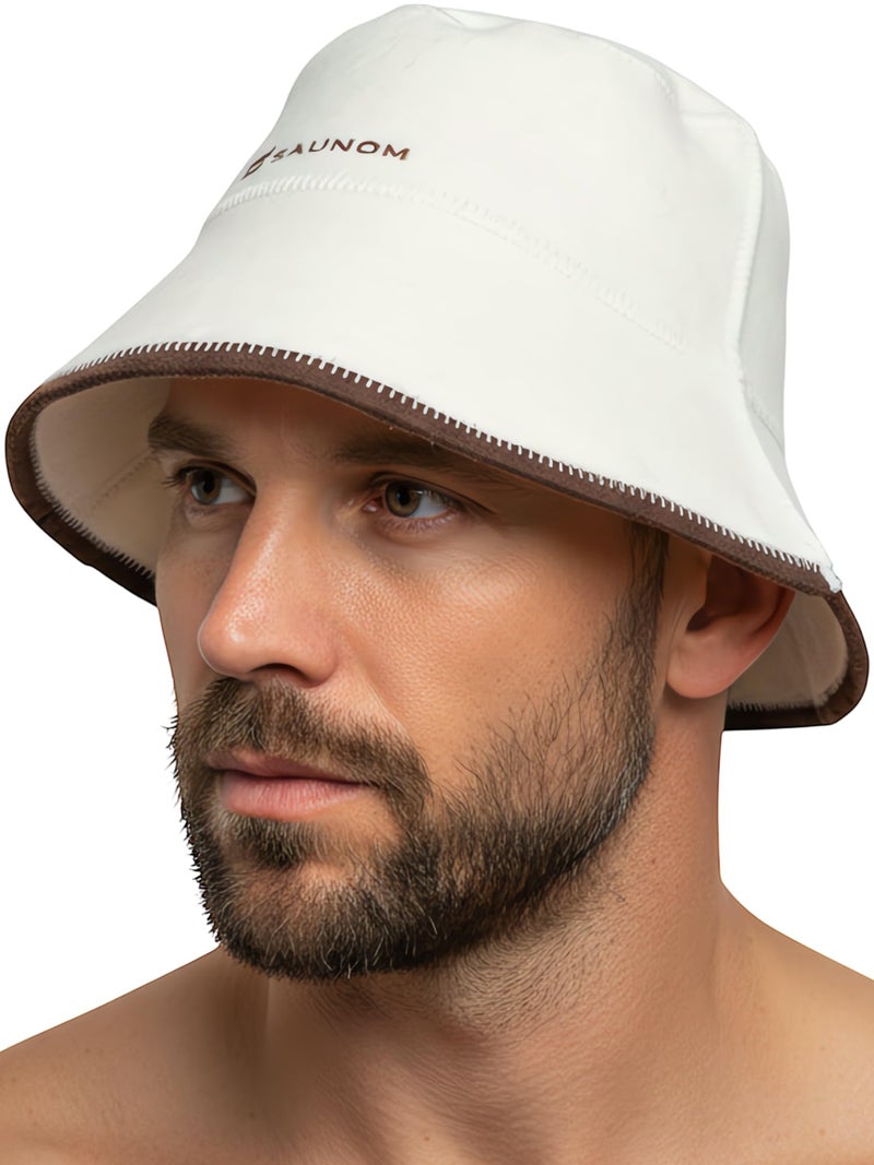 SAUNOM Wool Sauna Hat for Men and Women 100 Natural Wool Breathable ItchFree and Odor Resistant Sauna Cap Ideal Banya Hat for Men - Image 2