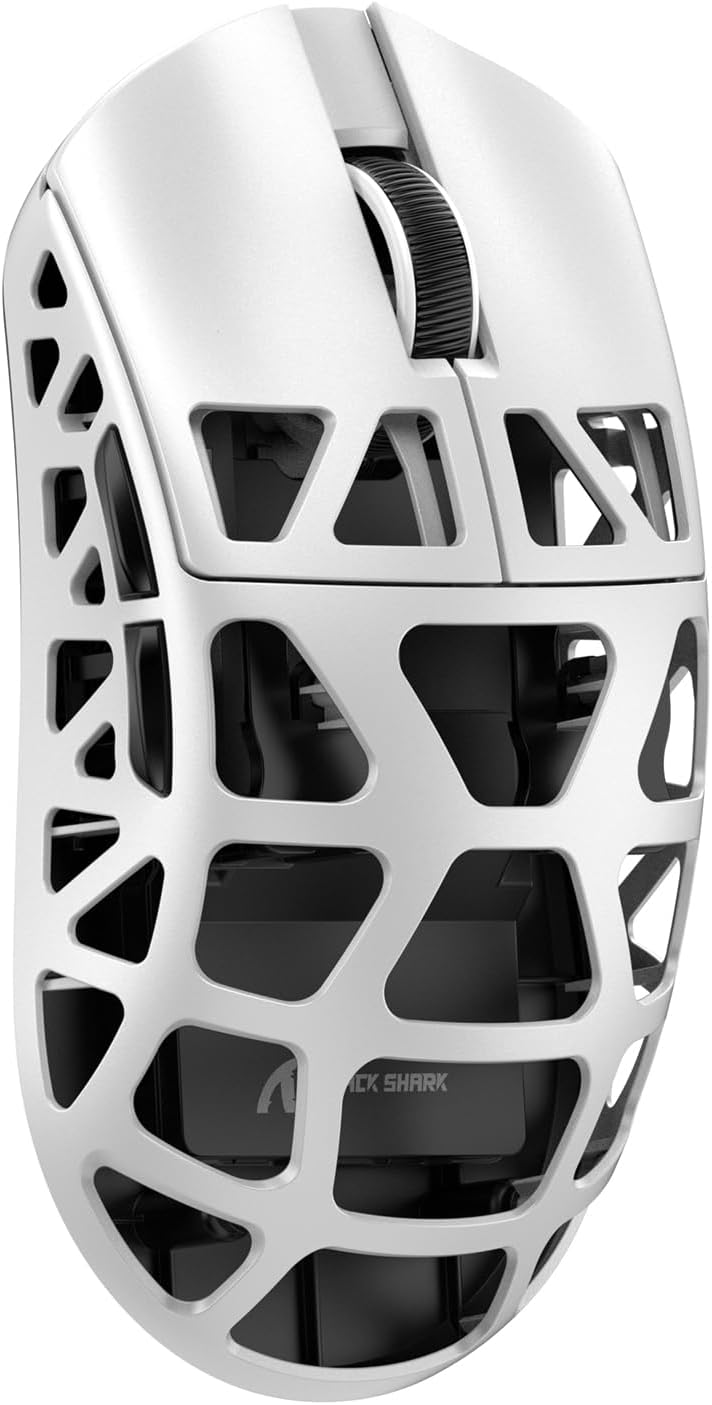 ATTACK SHARK R3 Magnesium Alloy Mouse, Wireless 8K Mouse, 46g SUPERLIGHT Mouse, PixArt PAW3395 Gaming Sensor, BT/2.4G/Wired Gaming Mouse, Adjustable DPI 26000, Office Mice for Win11/Xbox/PS/Mac -White - Image 1