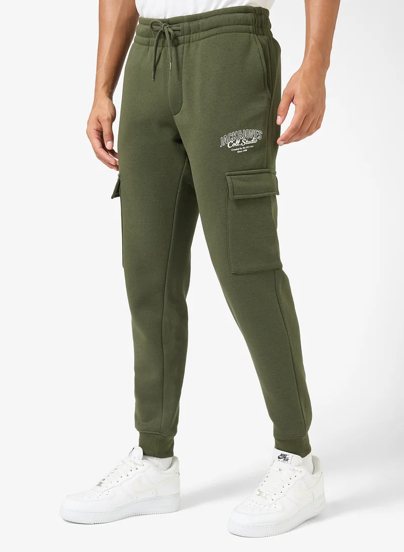 JACK & JONES Logo Drawstring Loose Fit Sweatpants