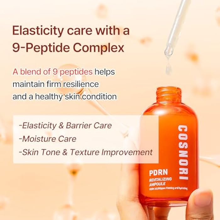 COSNORI PDRN Revitalizing Ampoule - Korea Facial Serum with Salmon PDRN & 9-Peptide Complex - 4 Ceramides for Hydration, Firmness & Radiant Skin, Korean Skincare (50ml / 1.69 fl. oz.) - Image 4