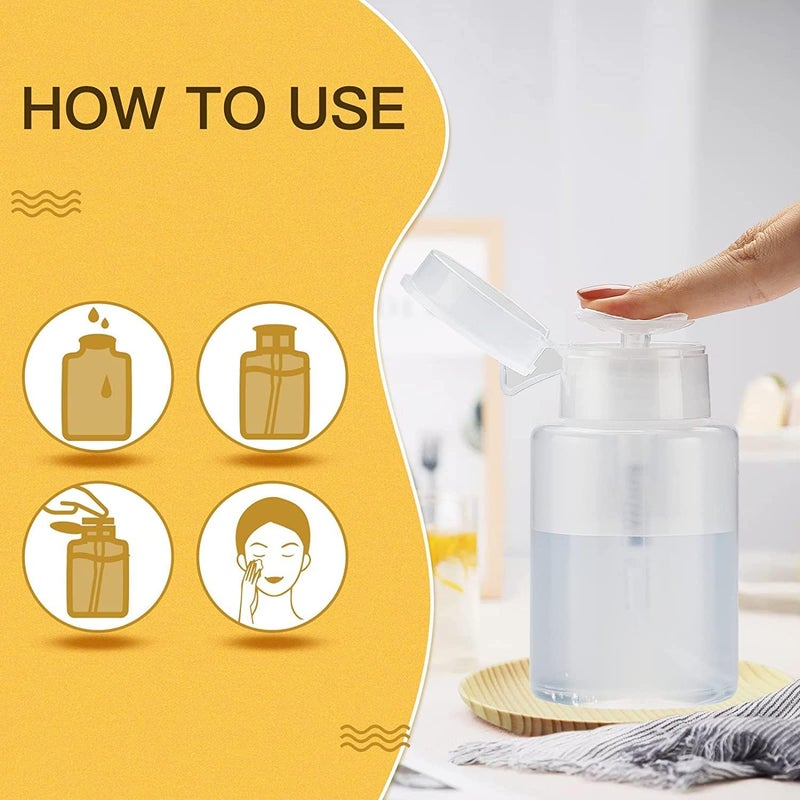 MYYNTI MYYNTI Push Down Pump Dispenser Nail Paint Pump Dispenser Empty Dispenser Push Down Nail Polish Remover Pump OneTouch Pump Bottle Dispenser for Nail Polish Makeup Remover 1pc Multi - Image 3