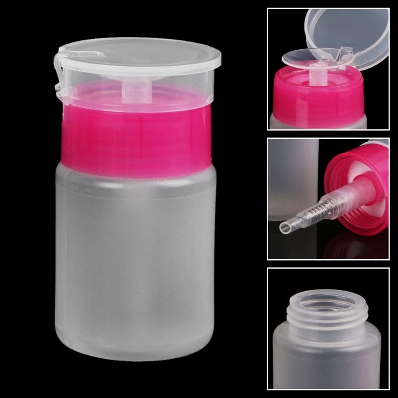 MYYNTI MYYNTI Push Down Pump Dispenser Nail Paint Pump Dispenser Empty Dispenser Push Down Nail Polish Remover Pump OneTouch Pump Bottle Dispenser for Nail Polish Makeup Remover 1pc Multi - Image 4