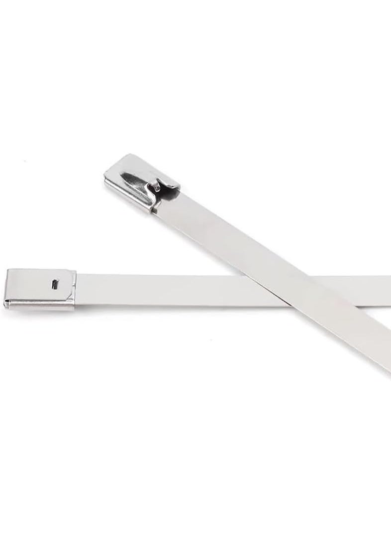 Stainless Steel Silver Cable Ties 100Pcs (4.6x200mm) - Image 2