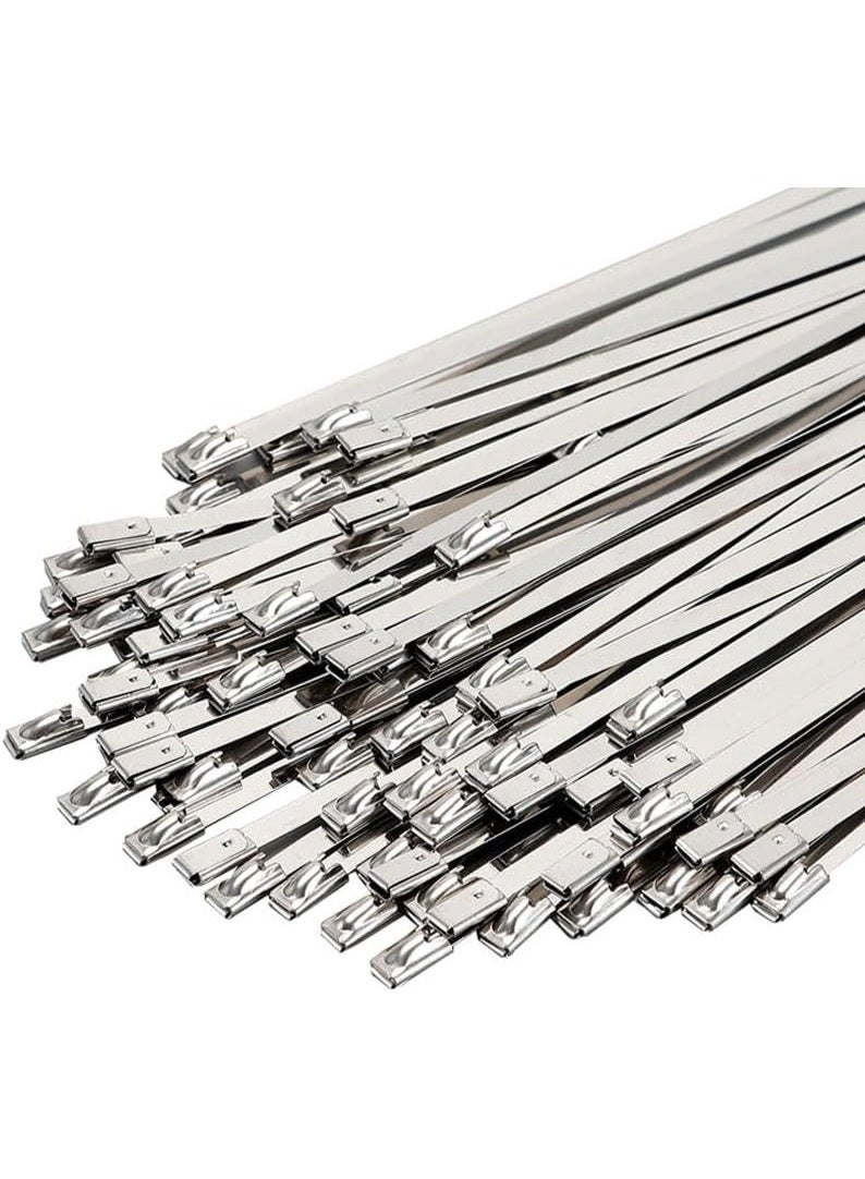 Stainless Steel Silver Cable Ties 100Pcs (4.6x200mm) - Image 3