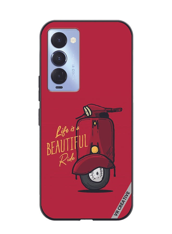 VR CREATIVE Protective Case Cover For Tecno Camon 18/18 P Life Is A Beautiful Ride Design Multicolour - Image 1