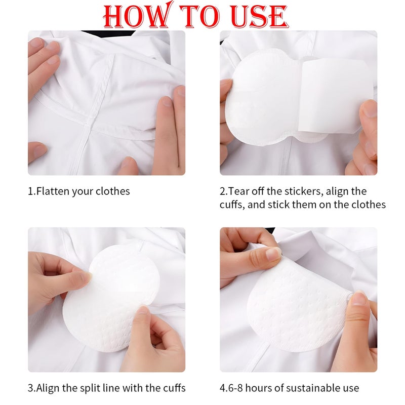 Underarm Sweat Pads - Ultra-Thin, Self-Adhesive, Noiseless Disposables with High Absorption Capacity, Perfect for Hot Weather and Physical Activities (24 pieces) - Image 5