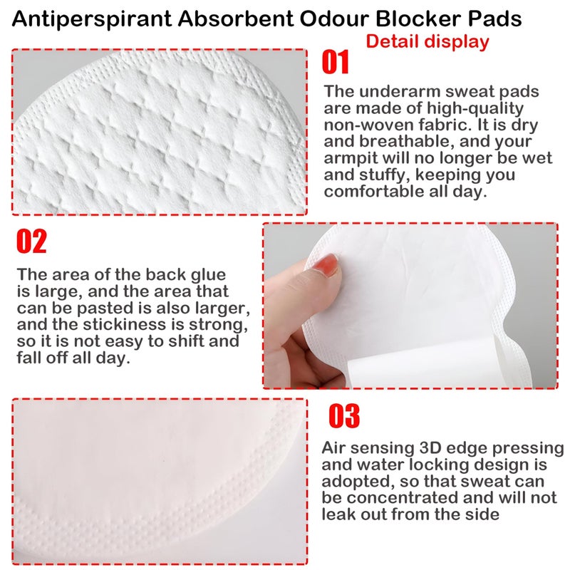 Underarm Sweat Pads - Ultra-Thin, Self-Adhesive, Noiseless Disposables with High Absorption Capacity, Perfect for Hot Weather and Physical Activities (24 pieces) - Image 3