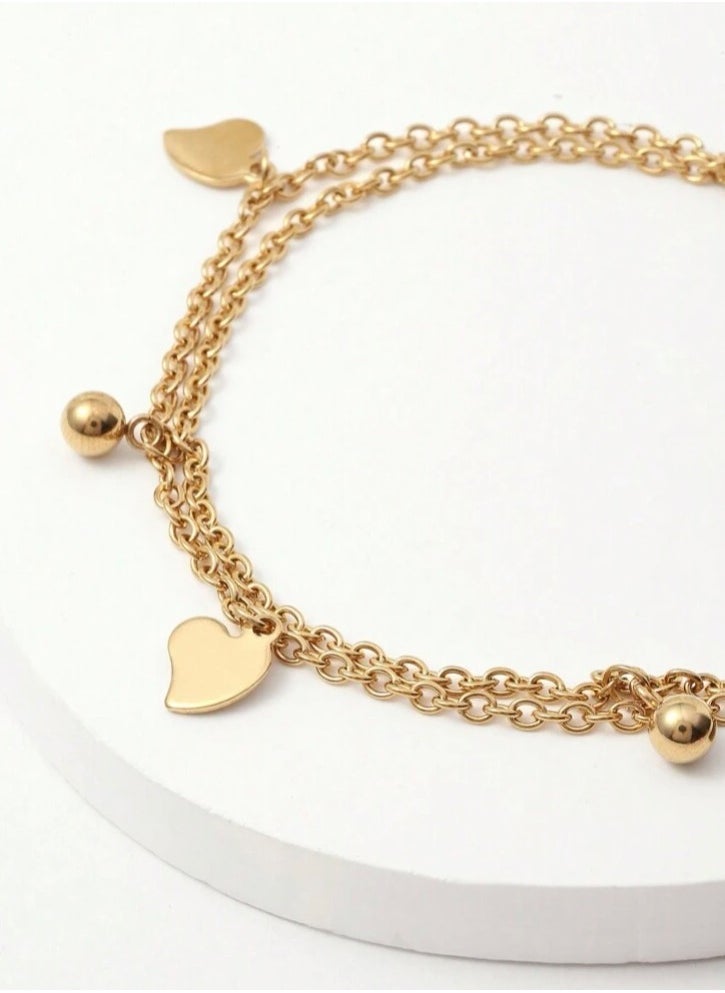 Equal - Stainless Steel Gold Plated Anklet - Image 1