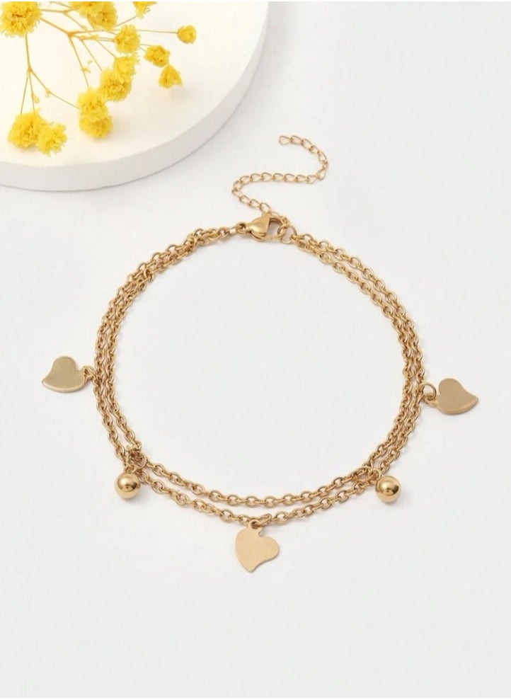 Equal - Stainless Steel Gold Plated Anklet - Image 1