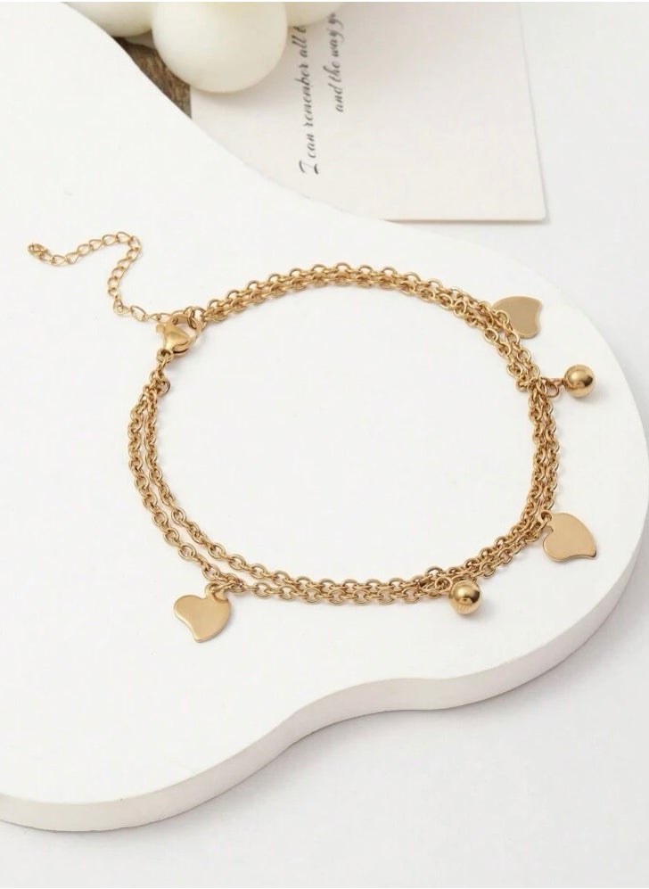 Equal - Stainless Steel Gold Plated Anklet - Image 1