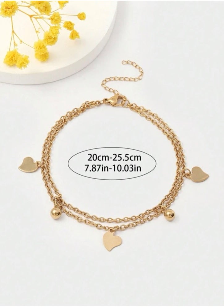Equal - Stainless Steel Gold Plated Anklet - Image 1