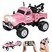 MOONTOY 164 Scale Mini Alloy Truck RC Car with LED Lights 24Ghz Remote and App Control Toy Car 3Speed Adjustment Pocket Toy Car for Kids 48 Years and Adults Pink - Image 2