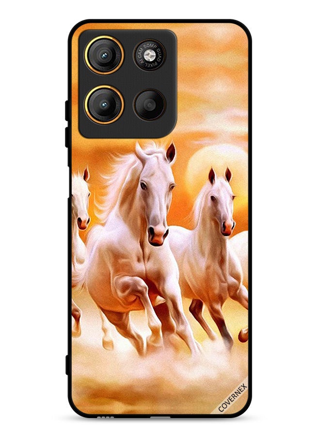 Covernex Motorola Moto G15 Protective Case Cover Horses Running