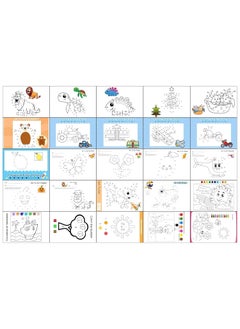 GOLKIPARLABEL Dot to Dot Connect Book with Fun Connect Drawing of Puzzle Game Children Educational Drawing Book Worksheet Coloring Activity Book Numbers Game for Kids_25 Page Design_3