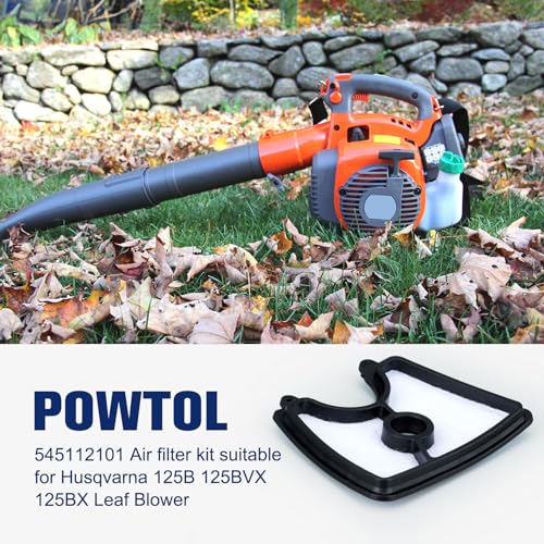 Powtol 125B Air Filter for Husqvarna 125B 125BVX 125BX Leaf Blower Craftsman 358794810 358794811 Jonsered B2126 BV2126 Redmax HB280 HB281 Blower Replace 545112101 With 125B Blower Fuel Filter - Image 2