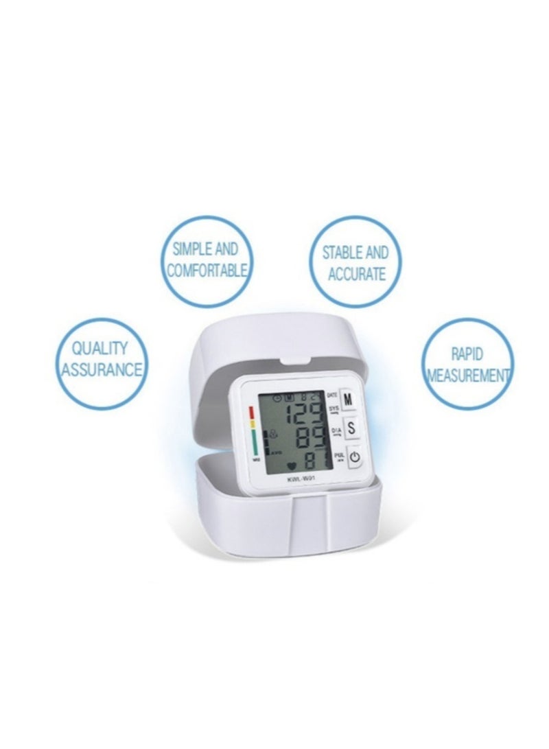 إلترازون مراقب ضغط الدم للرسغ | شاشة عرض رقمية LCD | وظيفة الصوت | جهاز مشبك الرسغ | مراقب نبضات القلب | يخزن حتى 99 قراءة - Image 3