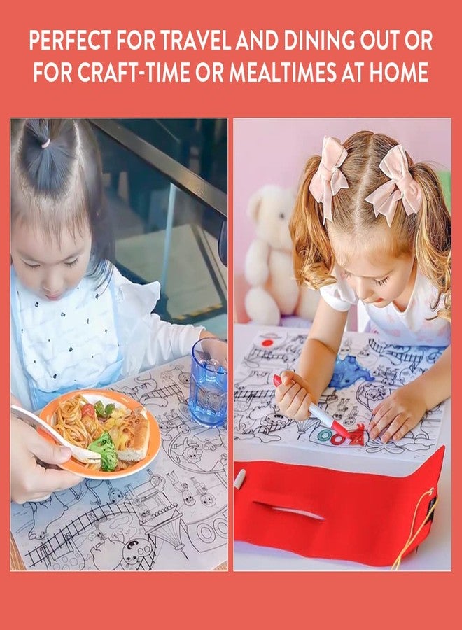 Prince Lionheart Reusable Silicone Placemat & Dry Erase Markers, Dino - Image 4