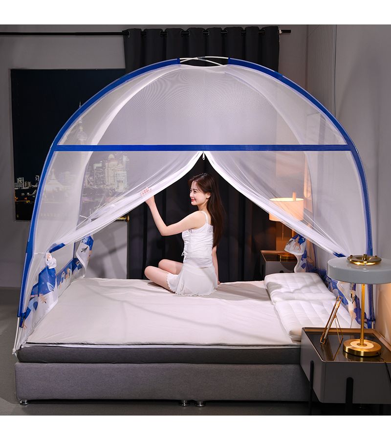 Yurt Mosquito Net 2025 Upgraded Fully Enclosed Bottom 1 Second Quick Opening Breathable 120x200cm Happy Rabbit - Image 4